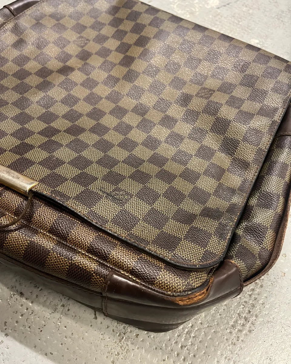 Louis Vuitton Monogram Brown Leather Messenger Bag wxEIKNY 5
