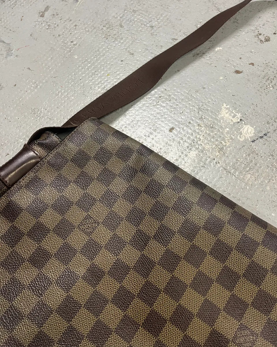 Louis Vuitton Monogram Brown Leather Messenger Bag wxEIKNY 6