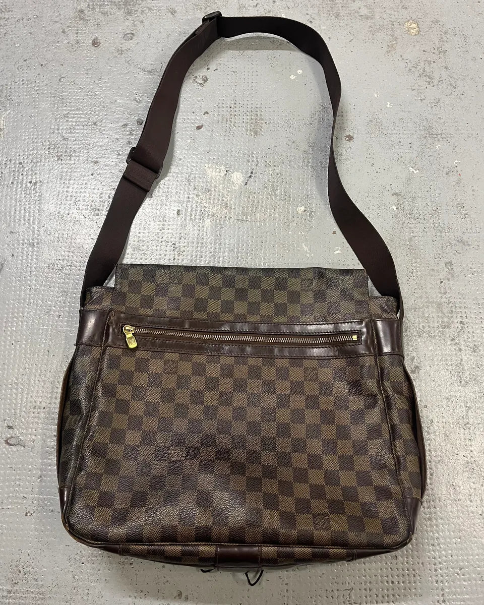 Louis Vuitton Monogram Brown Leather Messenger Bag wxEIKNY 9