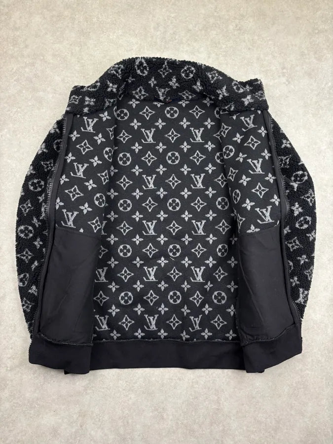SS2021 Louis Vuitton Monogram Jacquard Fleece Zip Jacket gzzwPCb 5