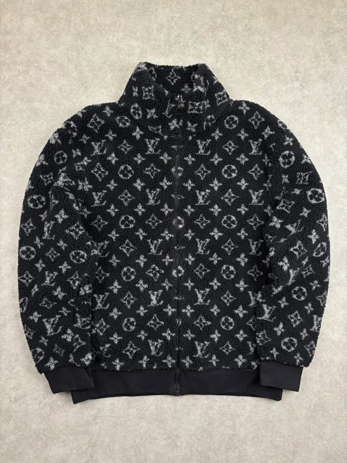 SS2021 Louis Vuitton Monogram Jacquard Fleece Zip Jacket gzzwPCb 1