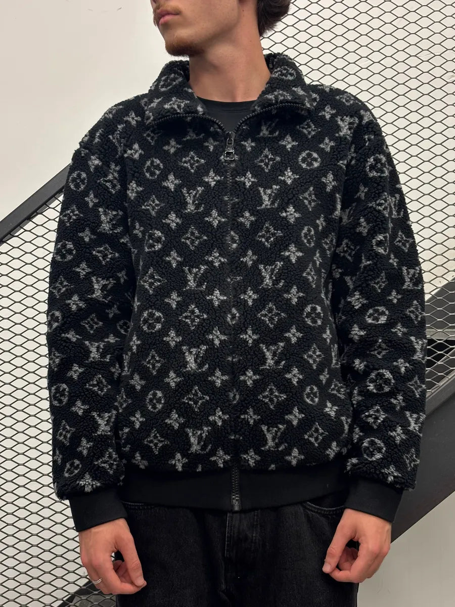 SS2021 Louis Vuitton Monogram Jacquard Fleece Zip Jacket gzzwPCb 0