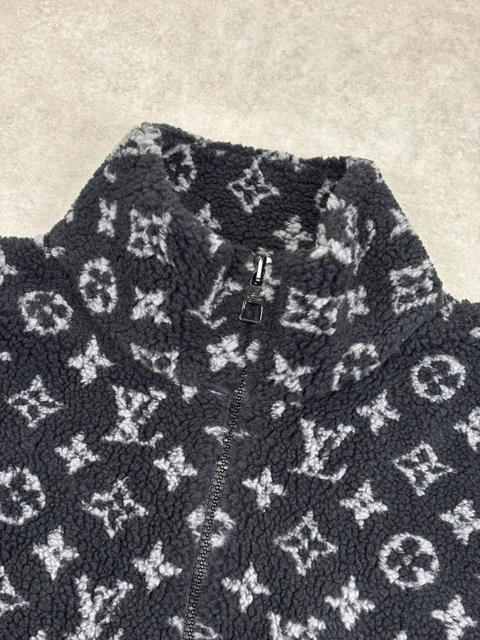 SS2021 Louis Vuitton Monogram Jacquard Fleece Zip Jacket gzzwPCb 3