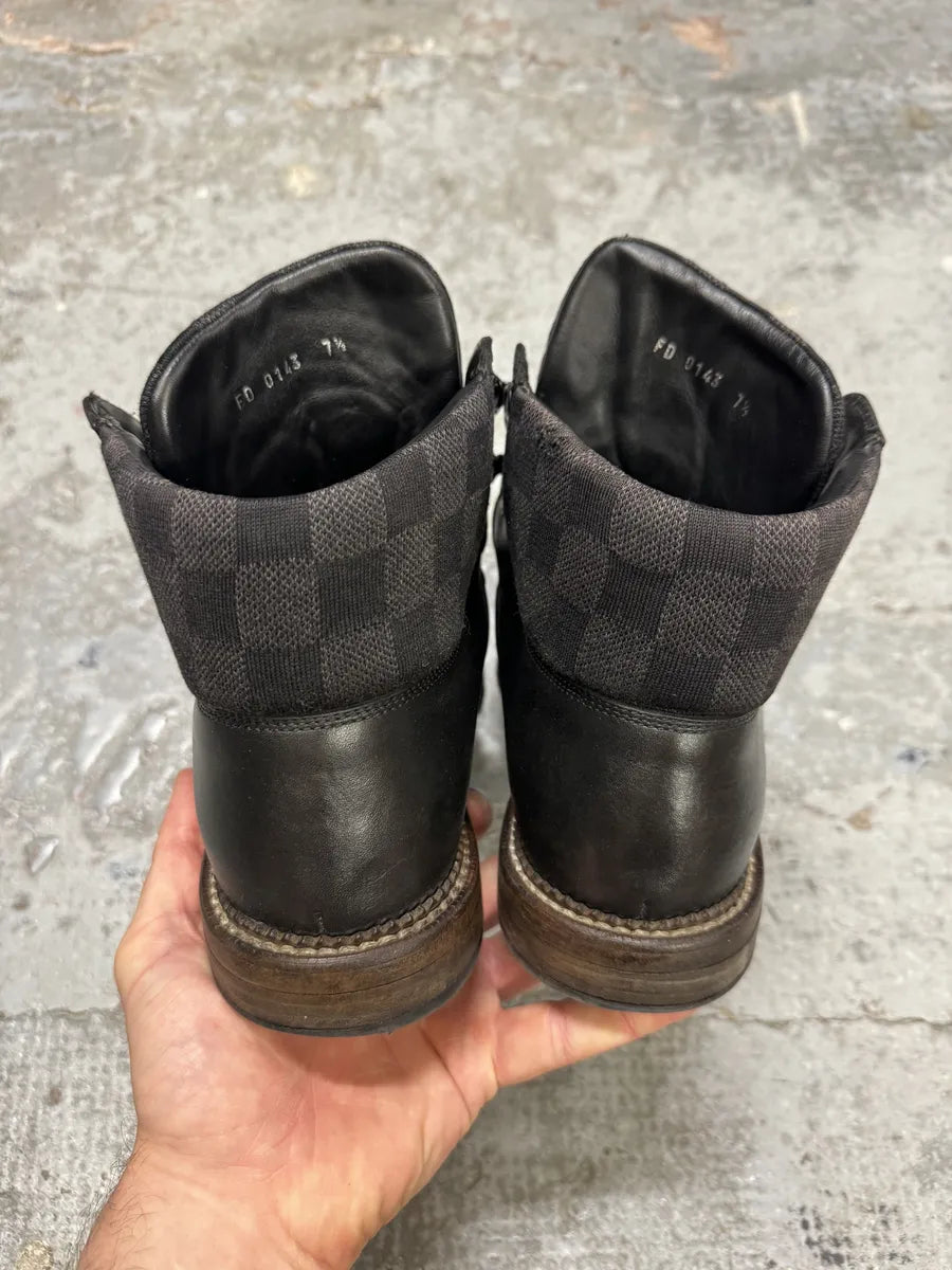 Louis Vuitton Monogrammed Black Leather Boots vCZVIjA 4
