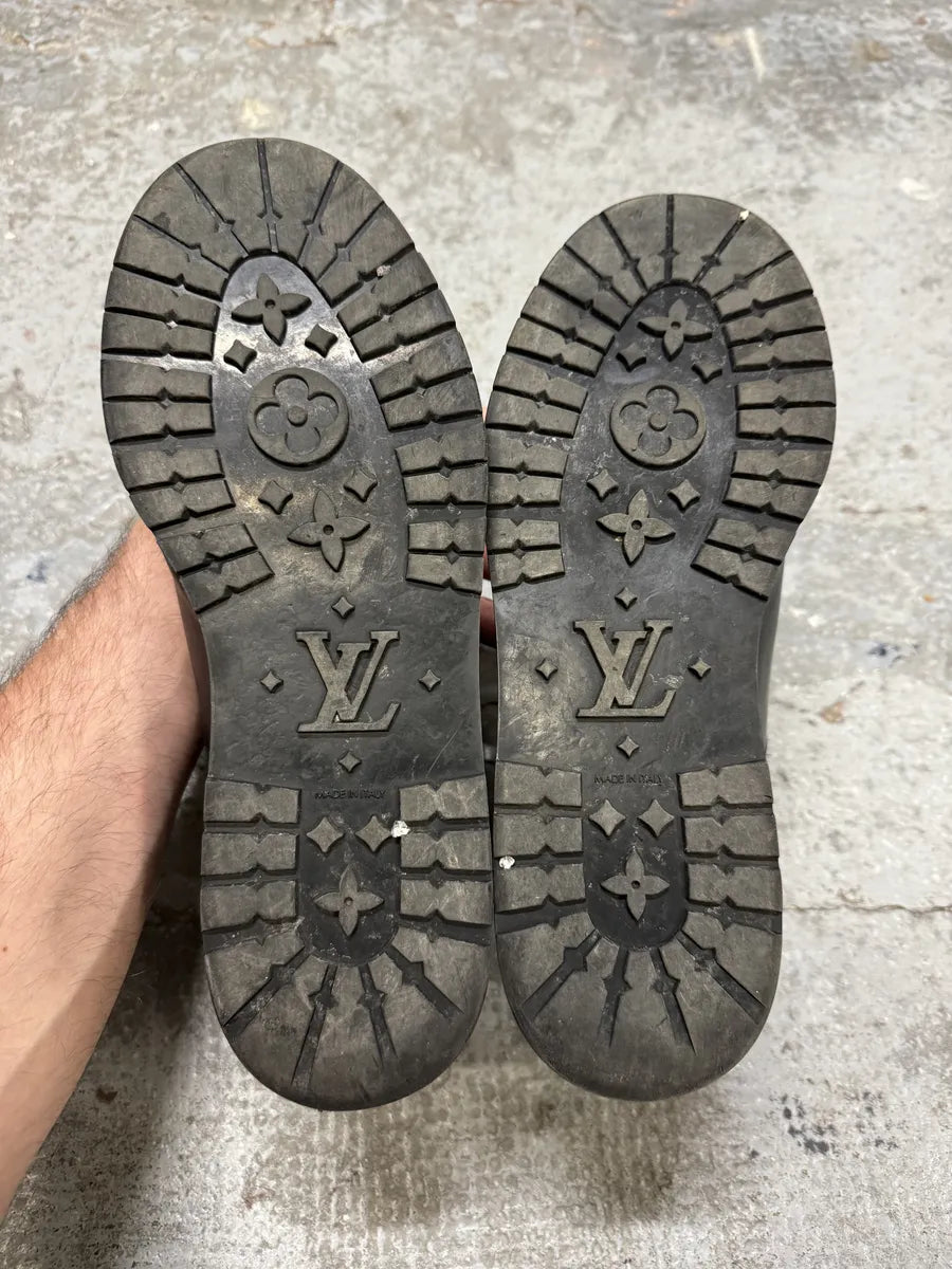 Louis Vuitton Monogrammed Black Leather Boots vCZVIjA 6