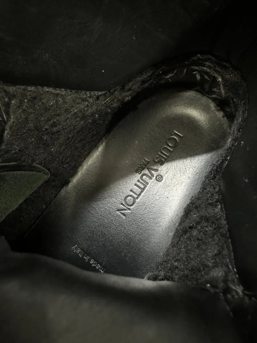 Louis Vuitton Monogrammed Black Leather Boots vCZVIjA 7