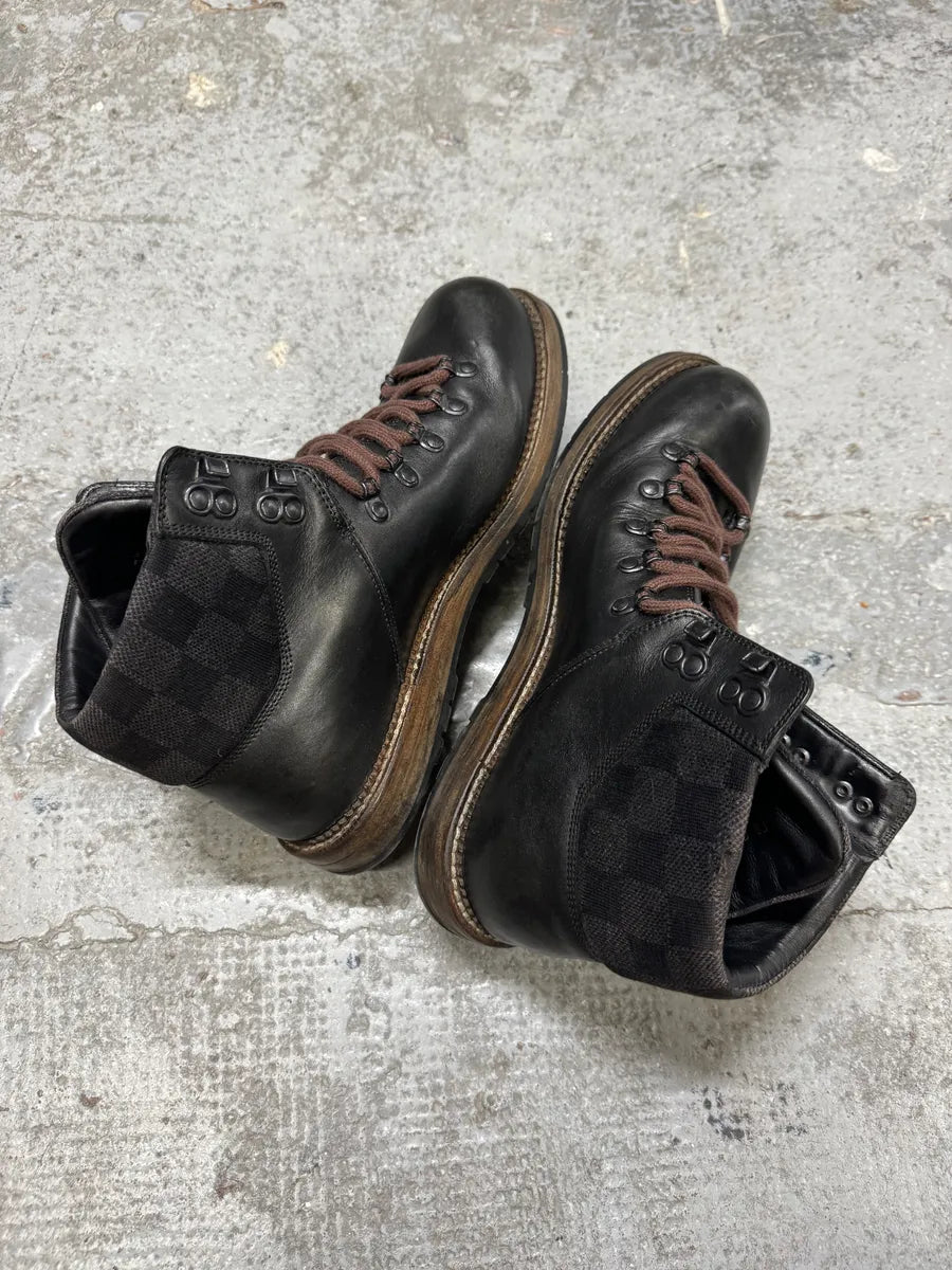 Louis Vuitton Monogrammed Black Leather Boots vCZVIjA 8