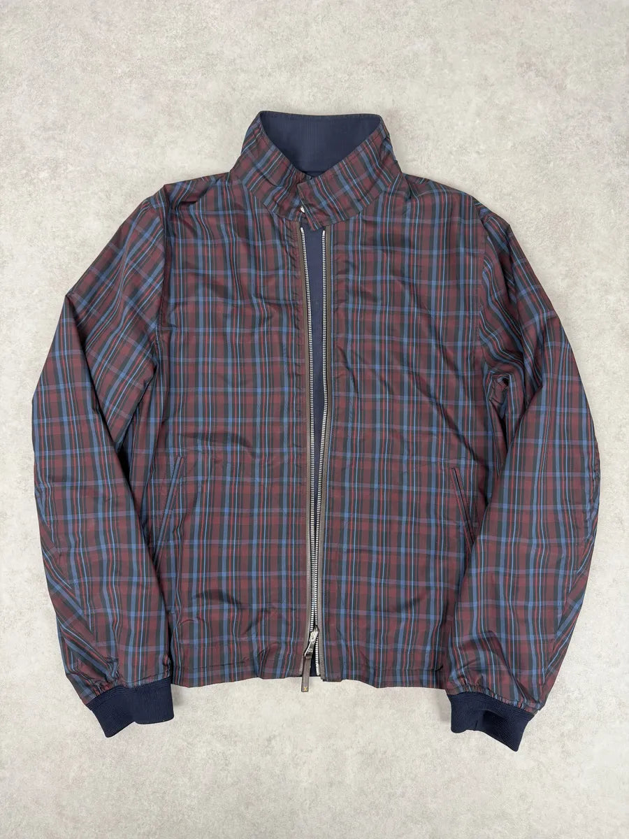 AW2012 Louis Vuitton Navy Blue & Tartan Reversible Windbreaker Jacket sUIEoft 6