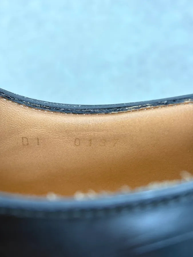 Louis Vuitton Navy Black Gradiant Leather Derby Shoes QoGfCXs 8