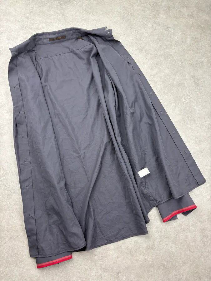 Louis Vuitton Navy Contrast Trim Shirt HMHScgr 6
