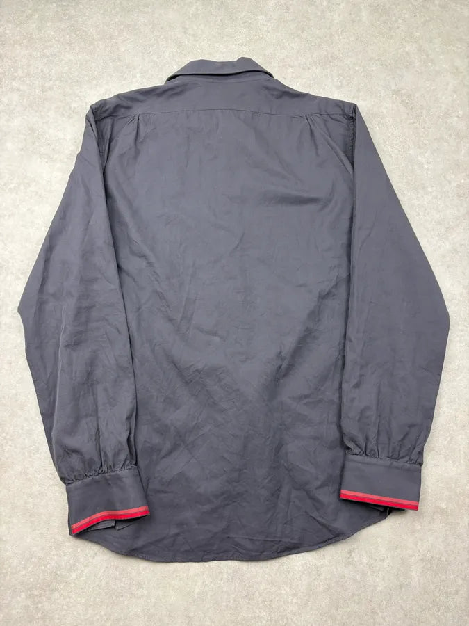 Louis Vuitton Navy Contrast Trim Shirt HMHScgr 5