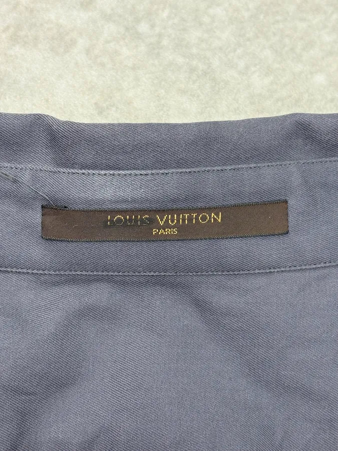 Louis Vuitton Navy Contrast Trim Shirt HMHScgr 7