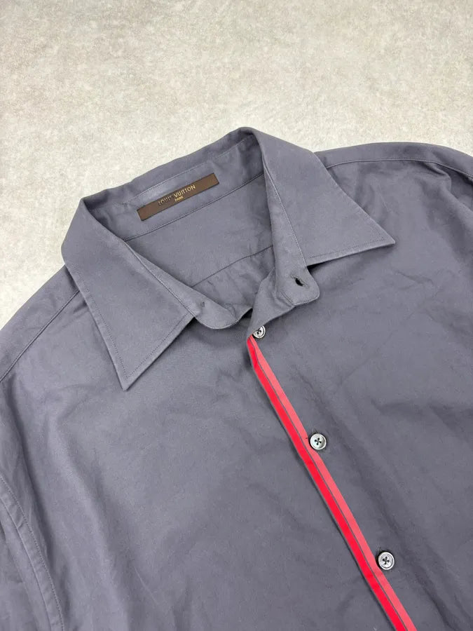 Louis Vuitton Navy Contrast Trim Shirt HMHScgr 4