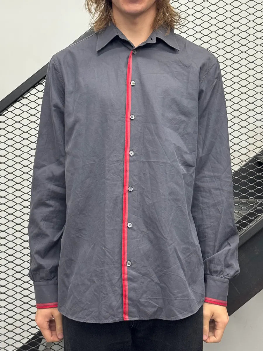 Louis Vuitton Navy Contrast Trim Shirt HMHScgr 1