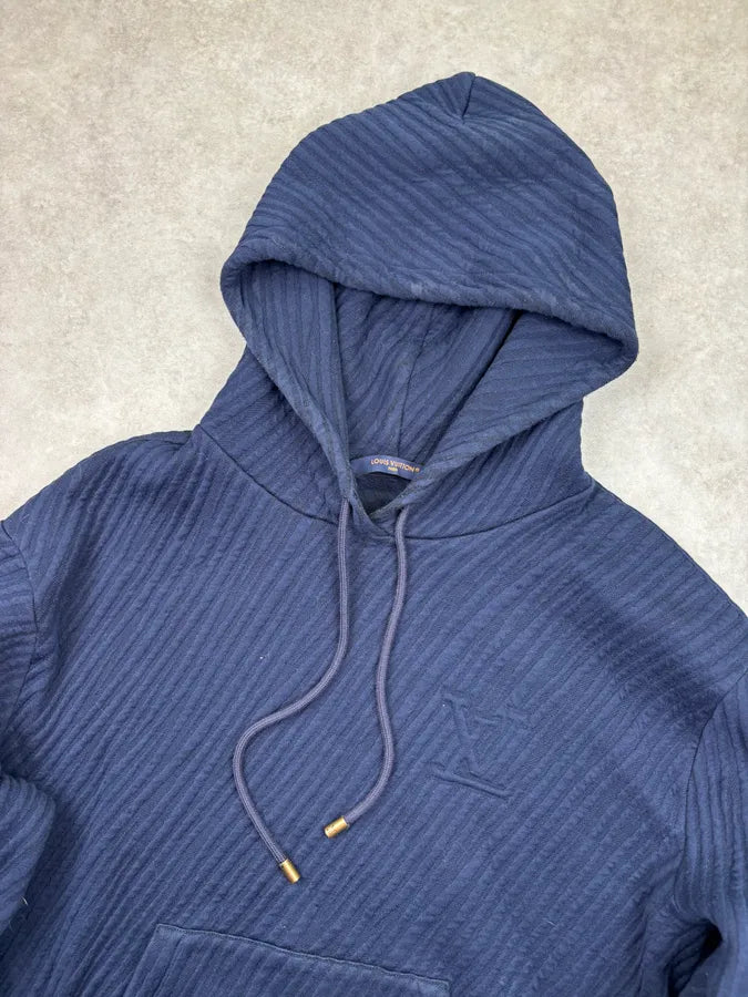 Louis Vuitton Navy Cotton Jacquard Embroidered Hoodie YnzlkhV 3