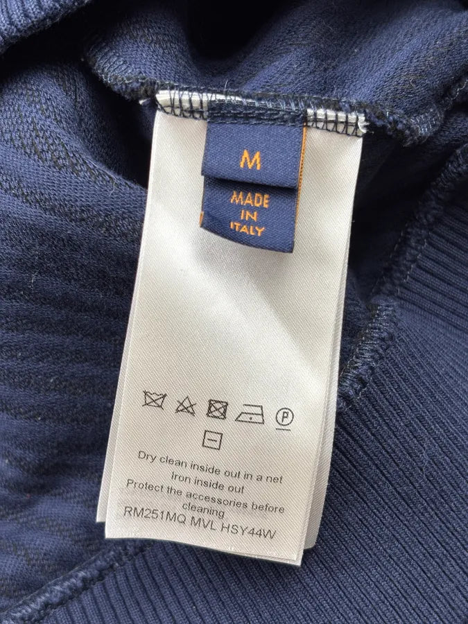 Louis Vuitton Navy Cotton Jacquard Embroidered Hoodie YnzlkhV 9
