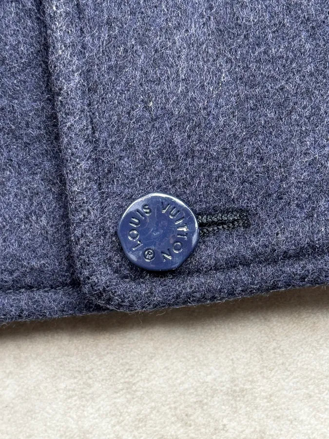 AW2020 Louis Vuitton Navy Cargo Wool Cashmere Jacket by Virgil Abloh qTLgGkI 9