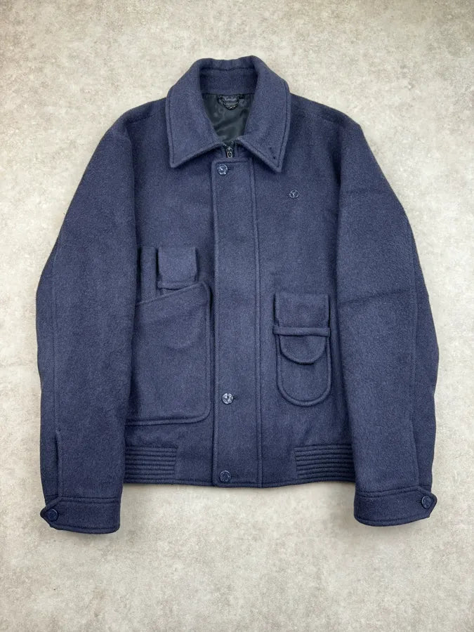 AW2020 Louis Vuitton Navy Cargo Wool Cashmere Jacket by Virgil Abloh qTLgGkI 0