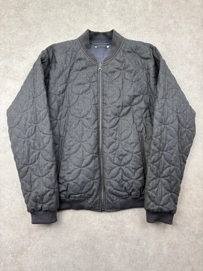 2000s Louis Vuitton Navy & Grey Nylon Reversible Bomber Jacket XTZgFpM 2