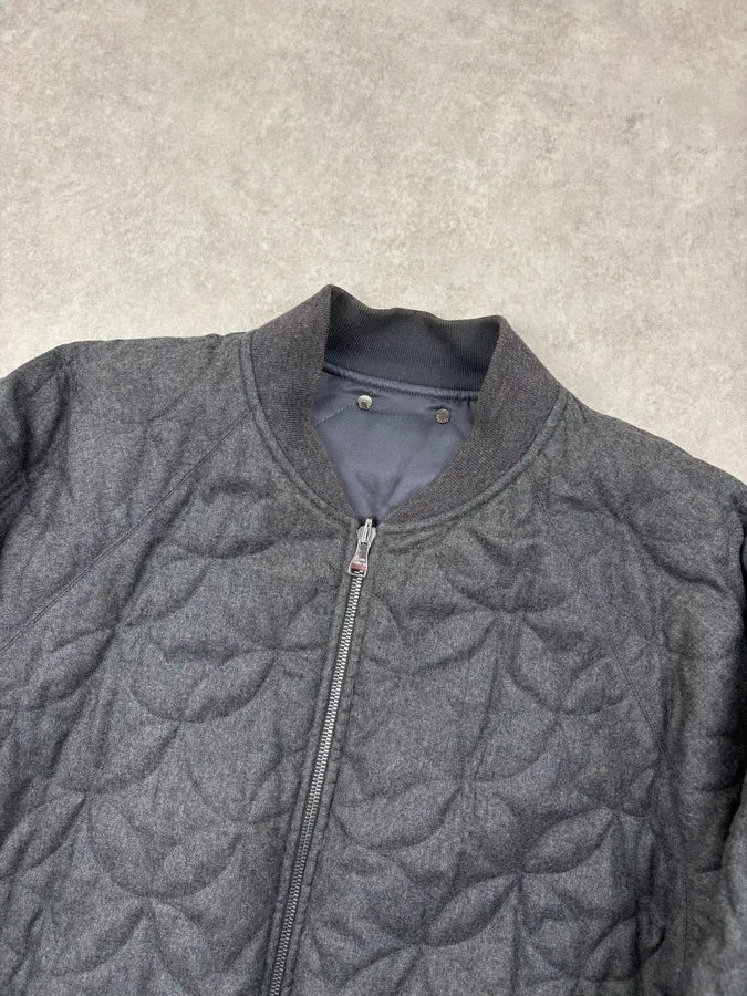 2000s Louis Vuitton Navy & Grey Nylon Reversible Bomber Jacket XTZgFpM 11