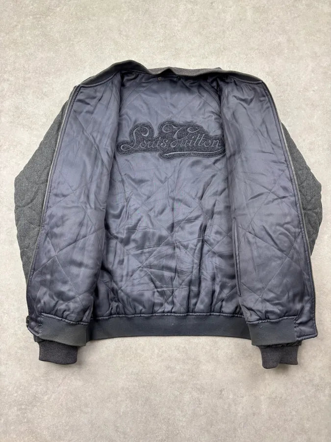 2000s Louis Vuitton Navy & Grey Nylon Reversible Bomber Jacket XTZgFpM 13