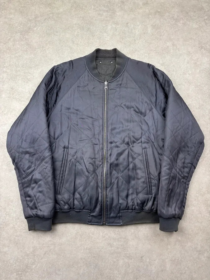2000s Louis Vuitton Navy & Grey Nylon Reversible Bomber Jacket XTZgFpM 0