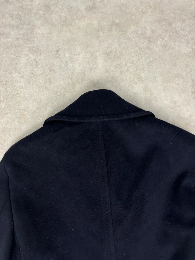 Louis Vuitton Navy Wool Double-Breasted Coat FTaVasY 5