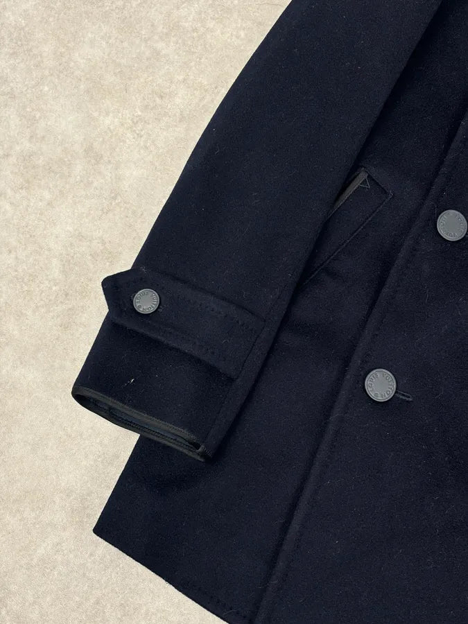 Louis Vuitton Navy Wool Double-Breasted Coat FTaVasY 7