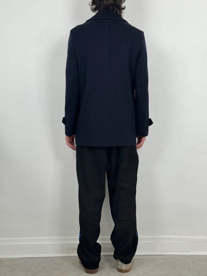 Louis Vuitton Navy Wool Double-Breasted Coat FTaVasY 2