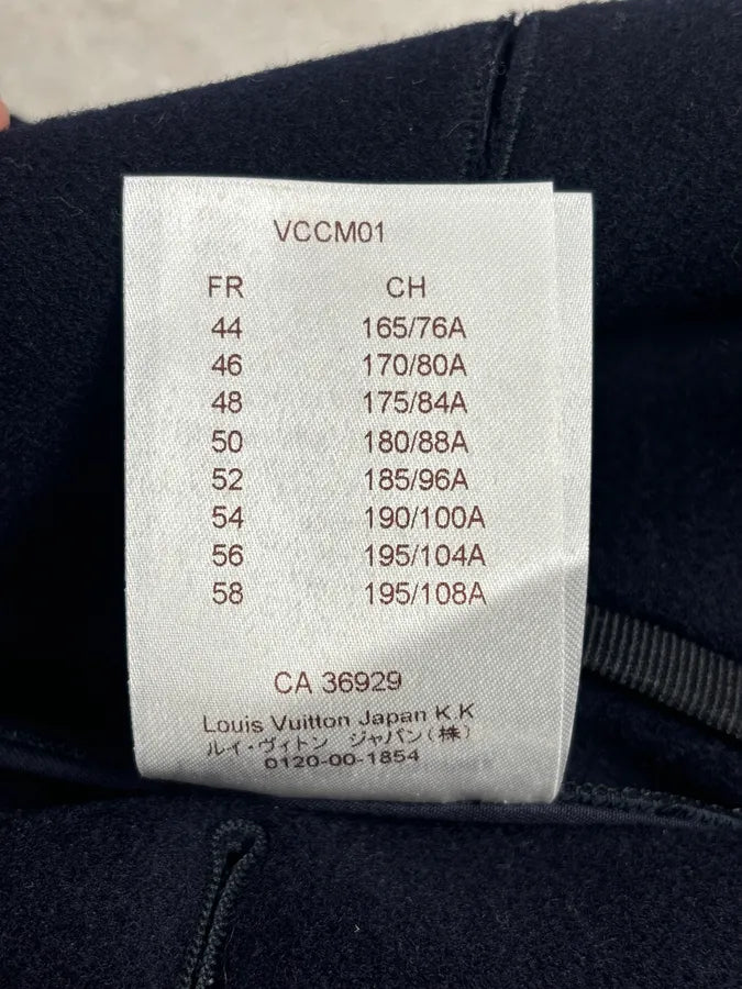 Louis Vuitton Navy Wool Double-Breasted Coat FTaVasY 13