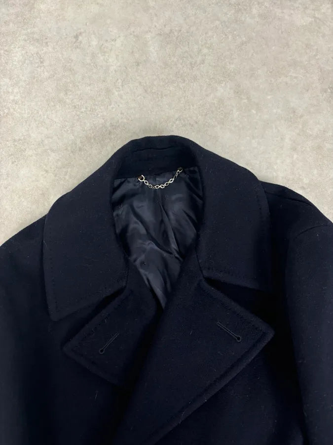 Louis Vuitton Navy Wool Double-Breasted Coat FTaVasY 3