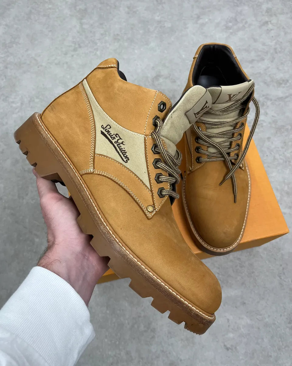 Louis Vuitton Oberkampf Beige Wheat Nubuck Boots RgQQFsH 0