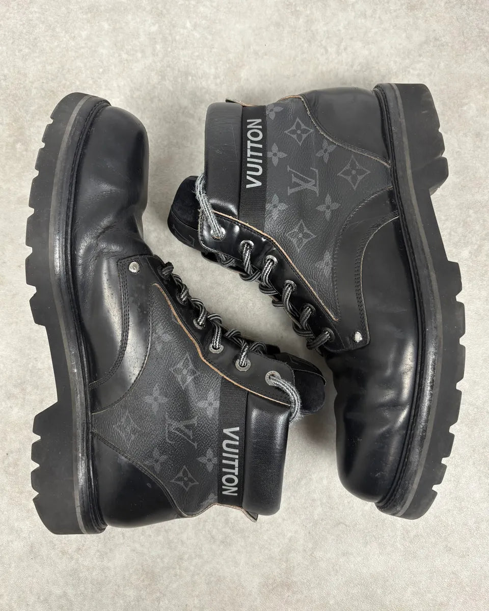 Louis Vuitton Oberkampf Black Leather Boots esxJGxN 3