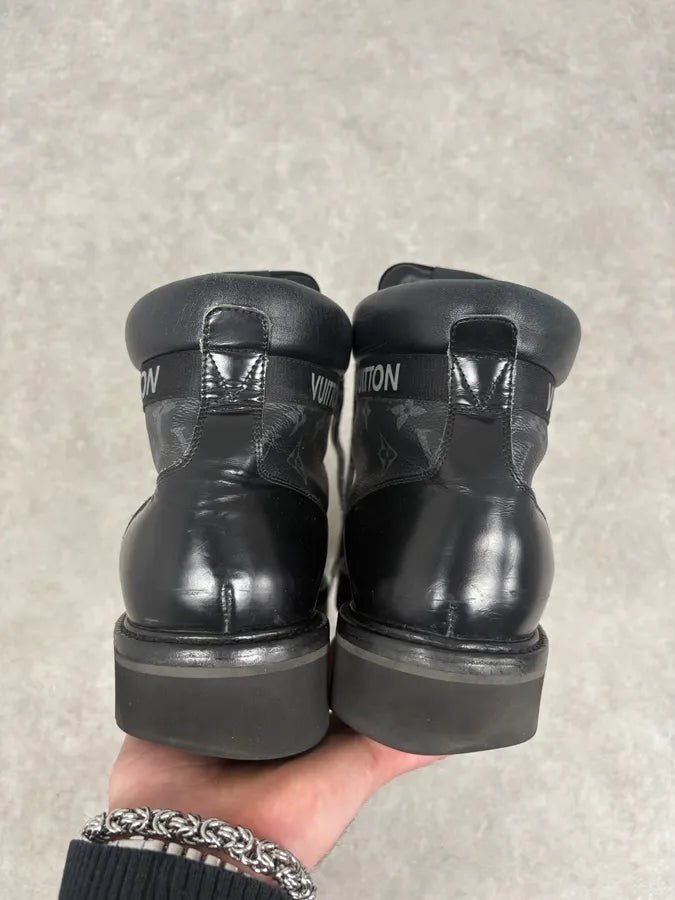Louis Vuitton Oberkampf Black Leather Boots esxJGxN 4