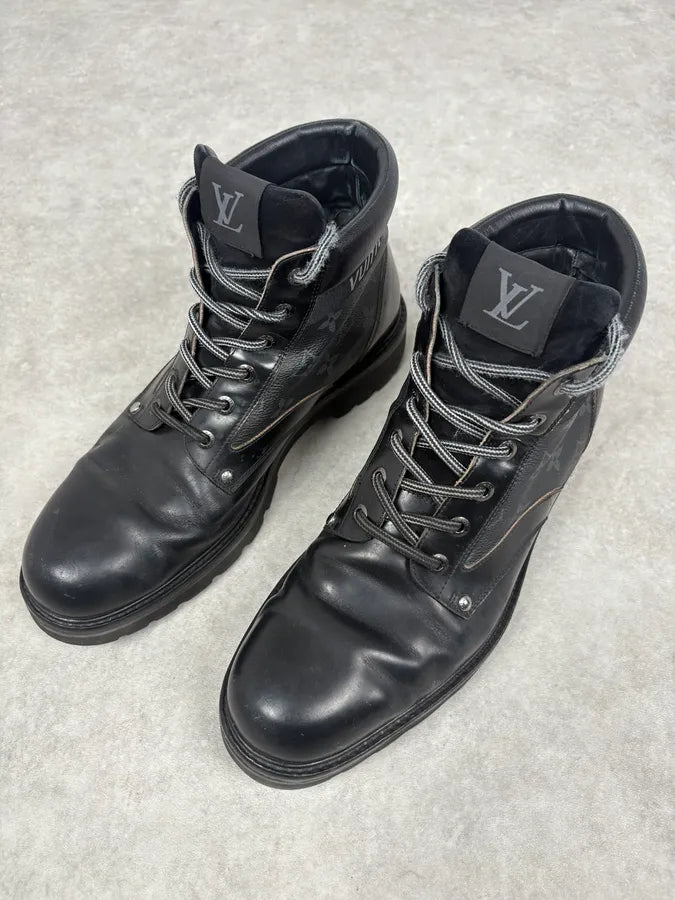 Louis Vuitton Oberkampf Black Leather Boots esxJGxN 2