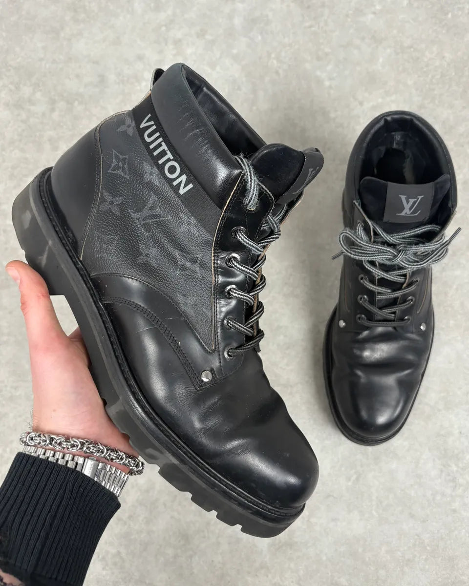 Louis Vuitton Oberkampf Black Leather Boots esxJGxN 0