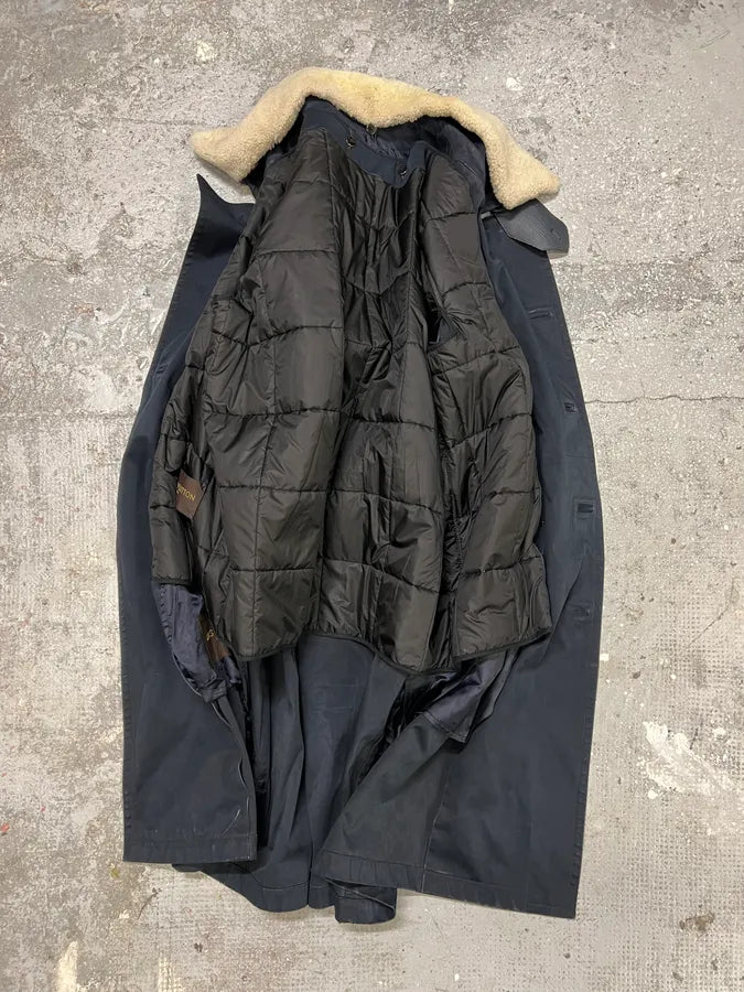 Louis Vuitton Pure Navy Trench Coat ykSHiKS 3