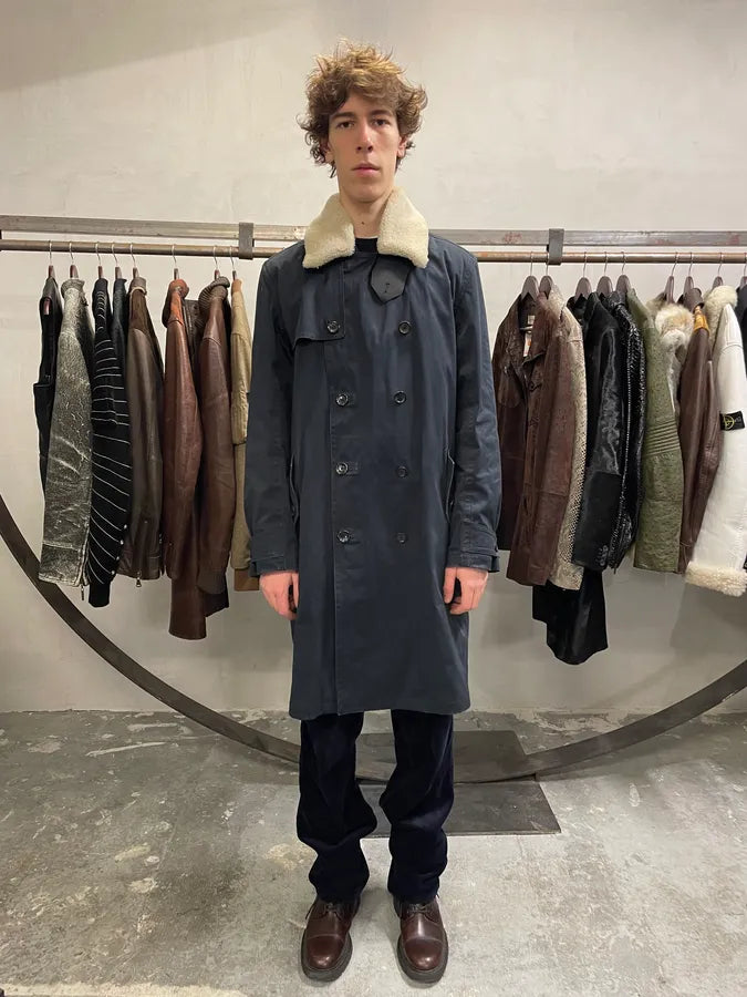 Louis Vuitton Pure Navy Trench Coat ykSHiKS 5