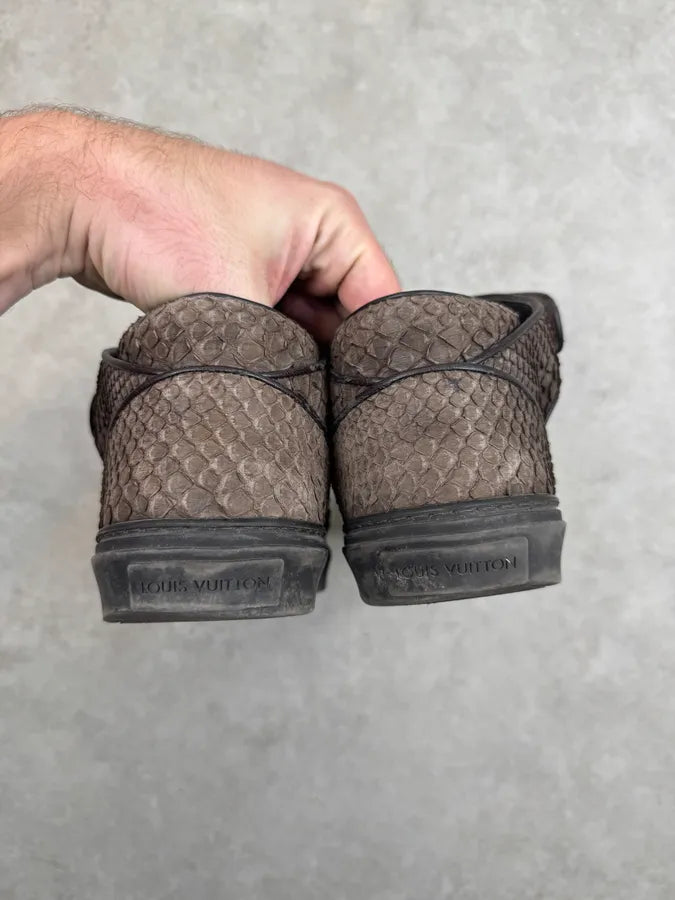 Louis Vuitton Mid Brown Python Leather Sneakers ulsCiAd 4