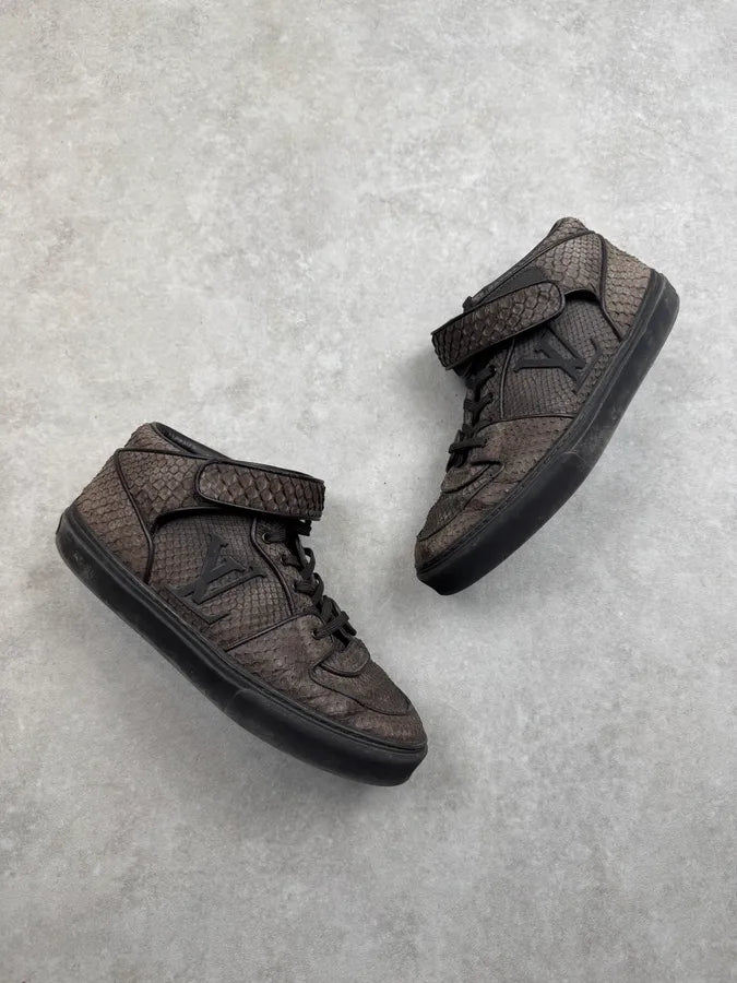 Louis Vuitton Mid Brown Python Leather Sneakers ulsCiAd 5
