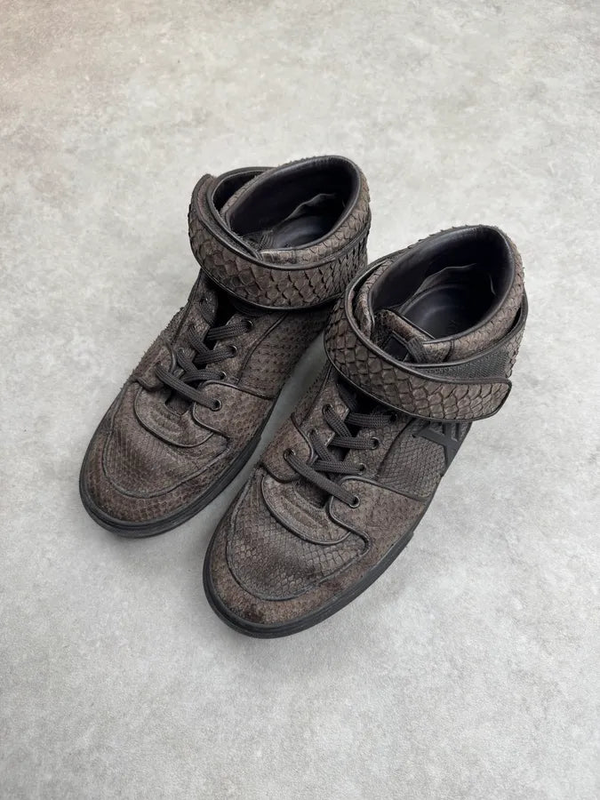 Louis Vuitton Mid Brown Python Leather Sneakers ulsCiAd 1