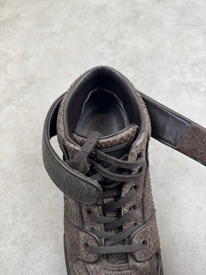 Louis Vuitton Mid Brown Python Leather Sneakers ulsCiAd 9