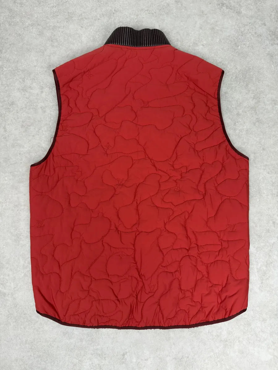 Louis Vuitton Red Abstract Camo Vest cfQXyxt 1