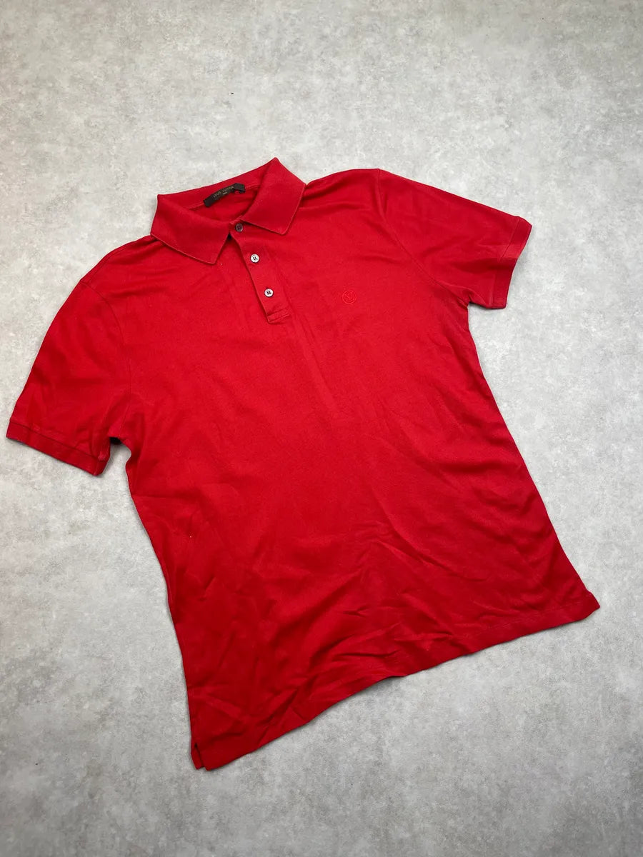 Louis Vuitton Red Minimalist Logo Polo nQeIEUc 4