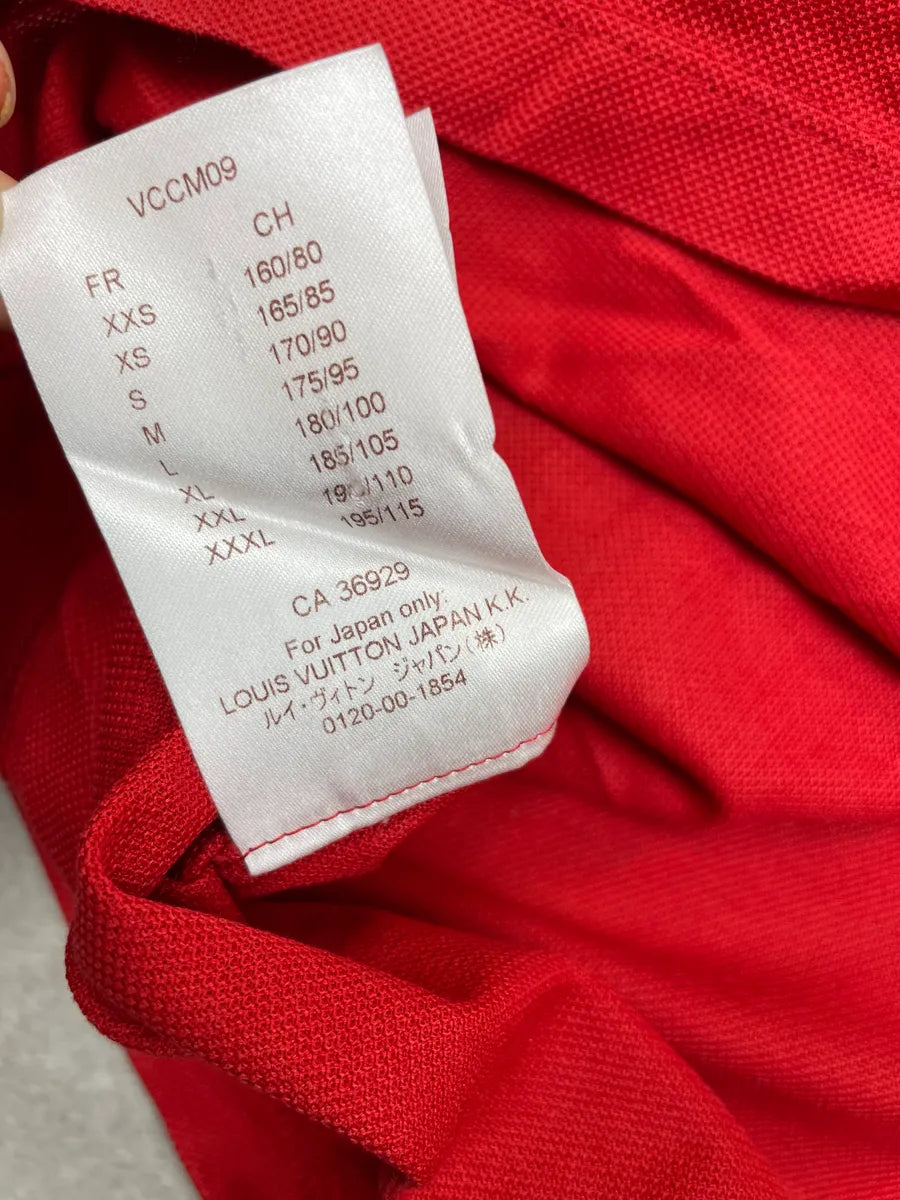 Louis Vuitton Red Minimalist Logo Polo nQeIEUc 9