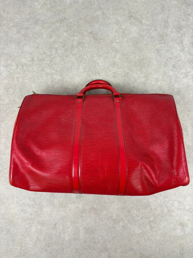 Louis Vuitton Red Epi Leather Keepall Handle Bag ORwcasg 4