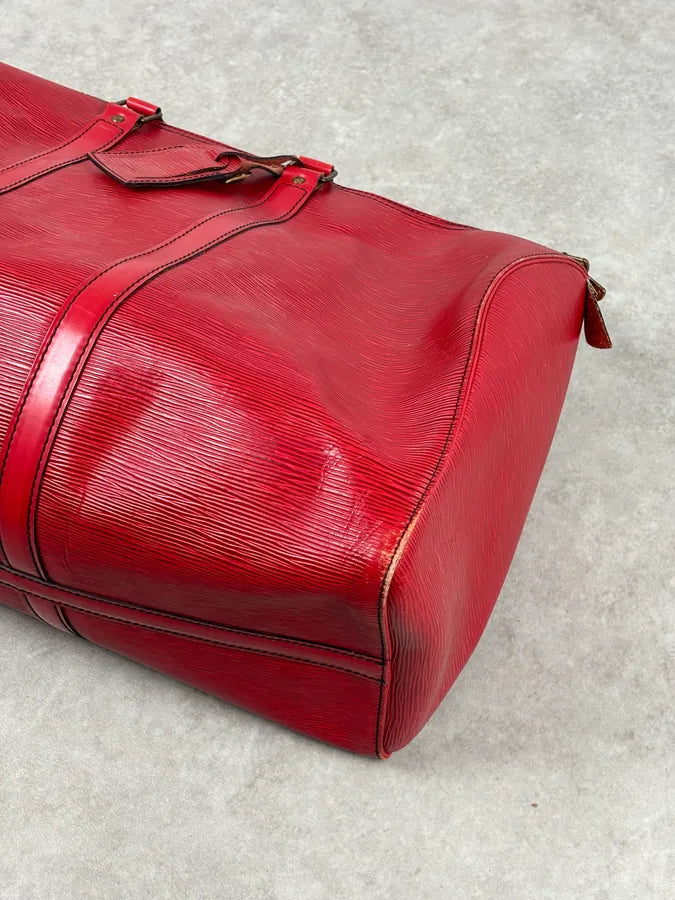 Louis Vuitton Red Epi Leather Keepall Handle Bag ORwcasg 7