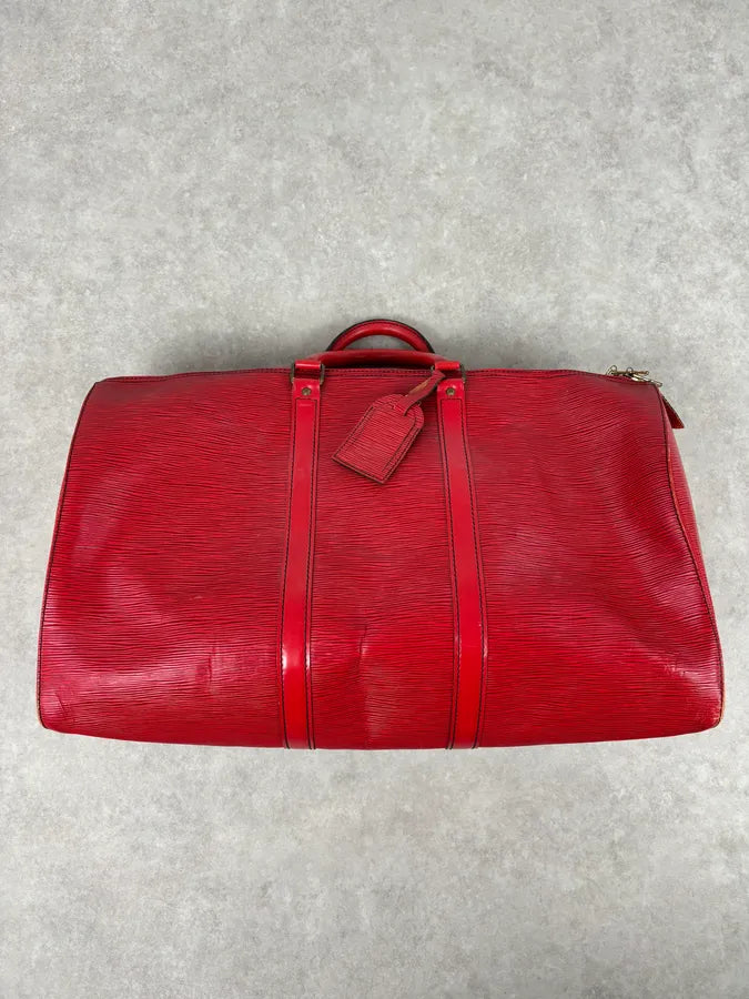 Louis Vuitton Red Epi Leather Keepall Handle Bag ORwcasg 3