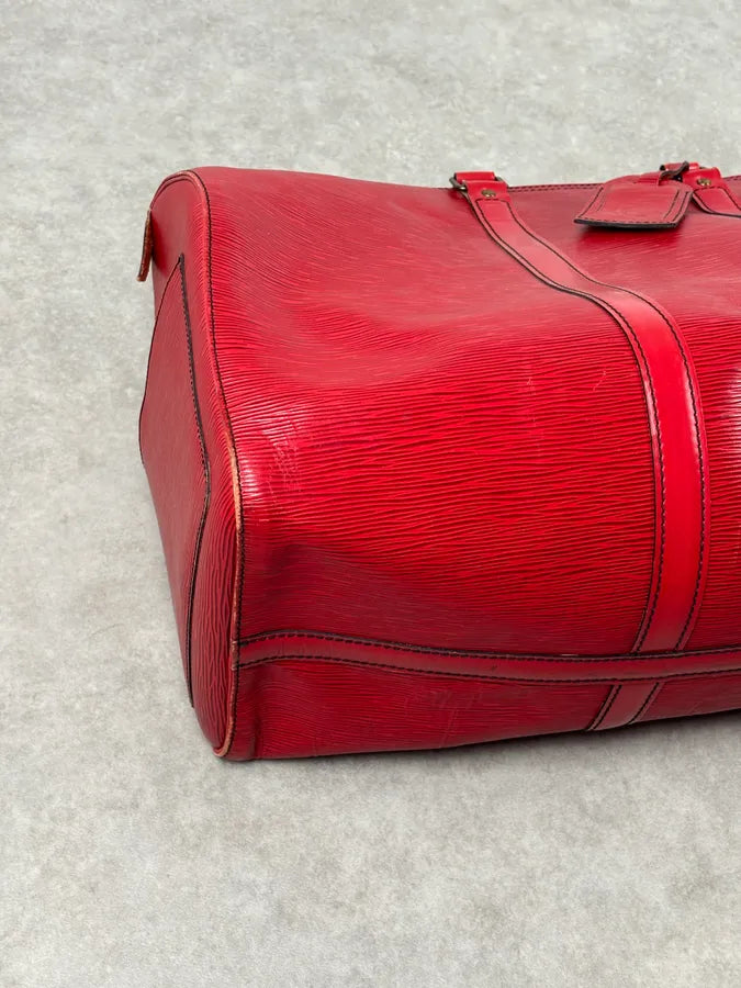 Louis Vuitton Red Epi Leather Keepall Handle Bag ORwcasg 14