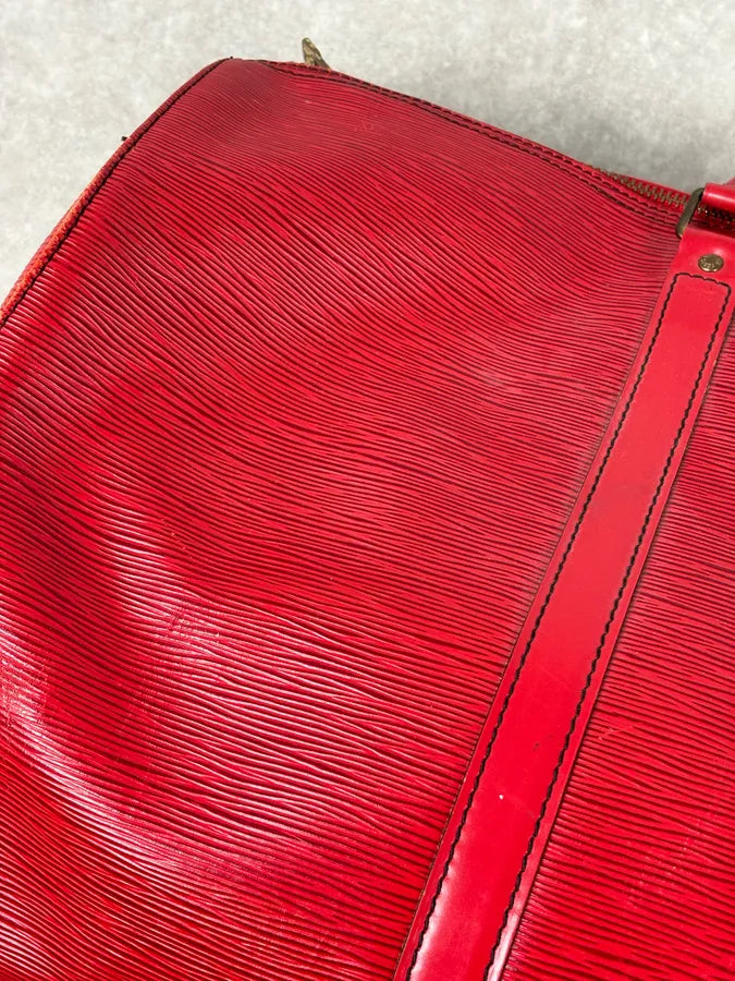 Louis Vuitton Red Epi Leather Keepall Handle Bag ORwcasg 5